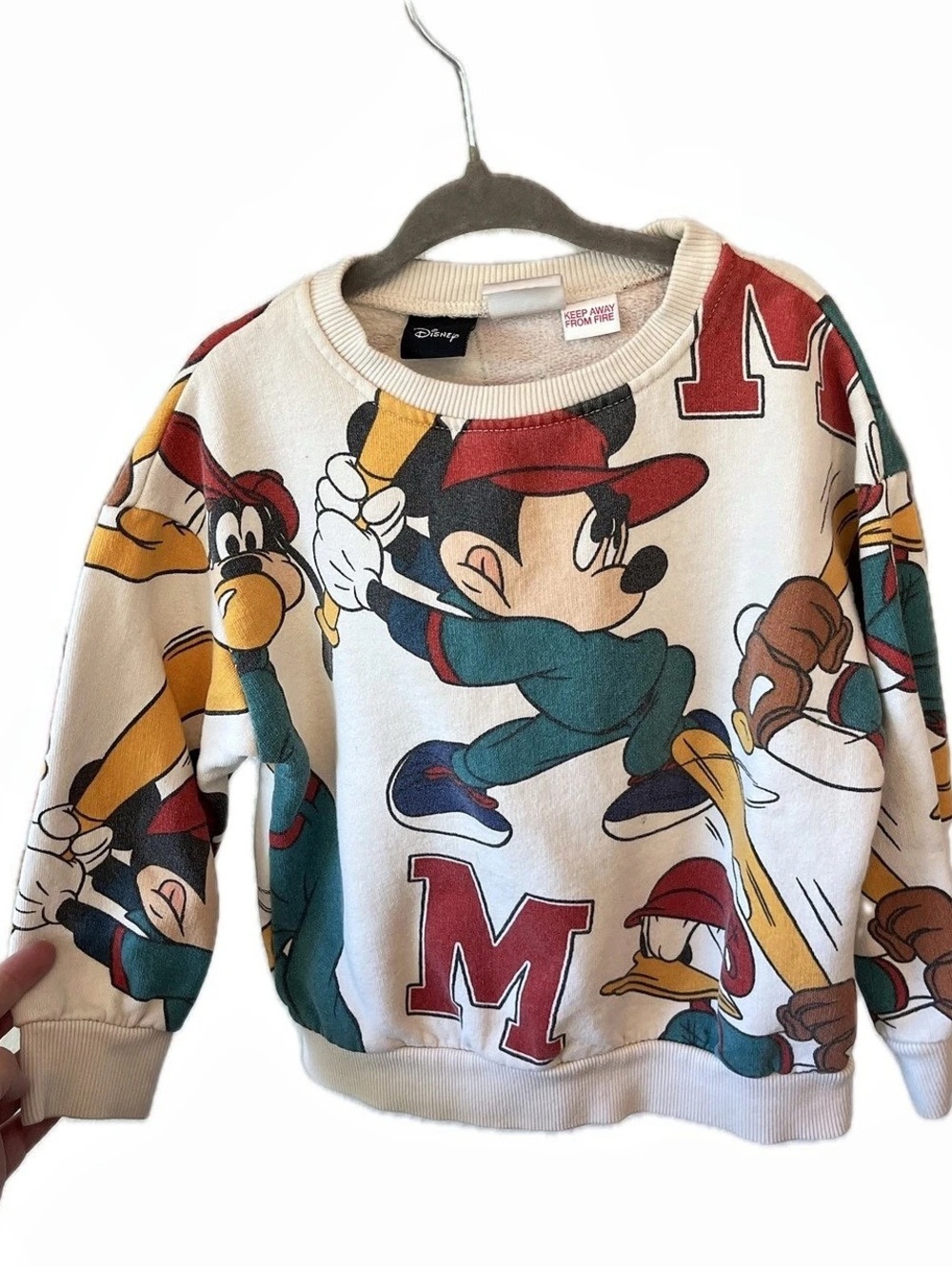 Disney Zara Mickey & Friends Baseball Sweatshirt Kids 3-4